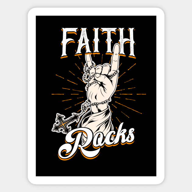 Faith Rocks Sticker by Foxxy Merch